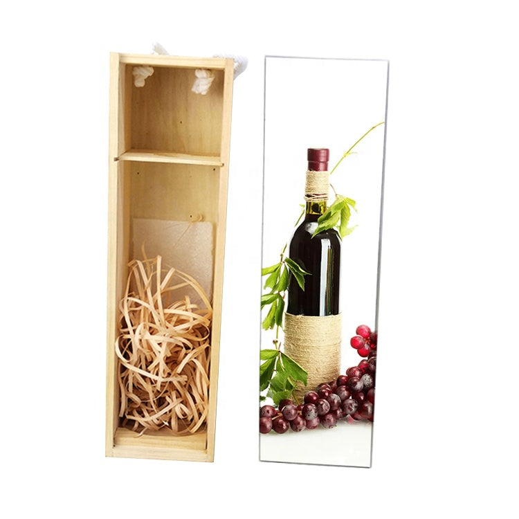 Sublimation Blank Wine Bottle Shape Glass Cutting Board