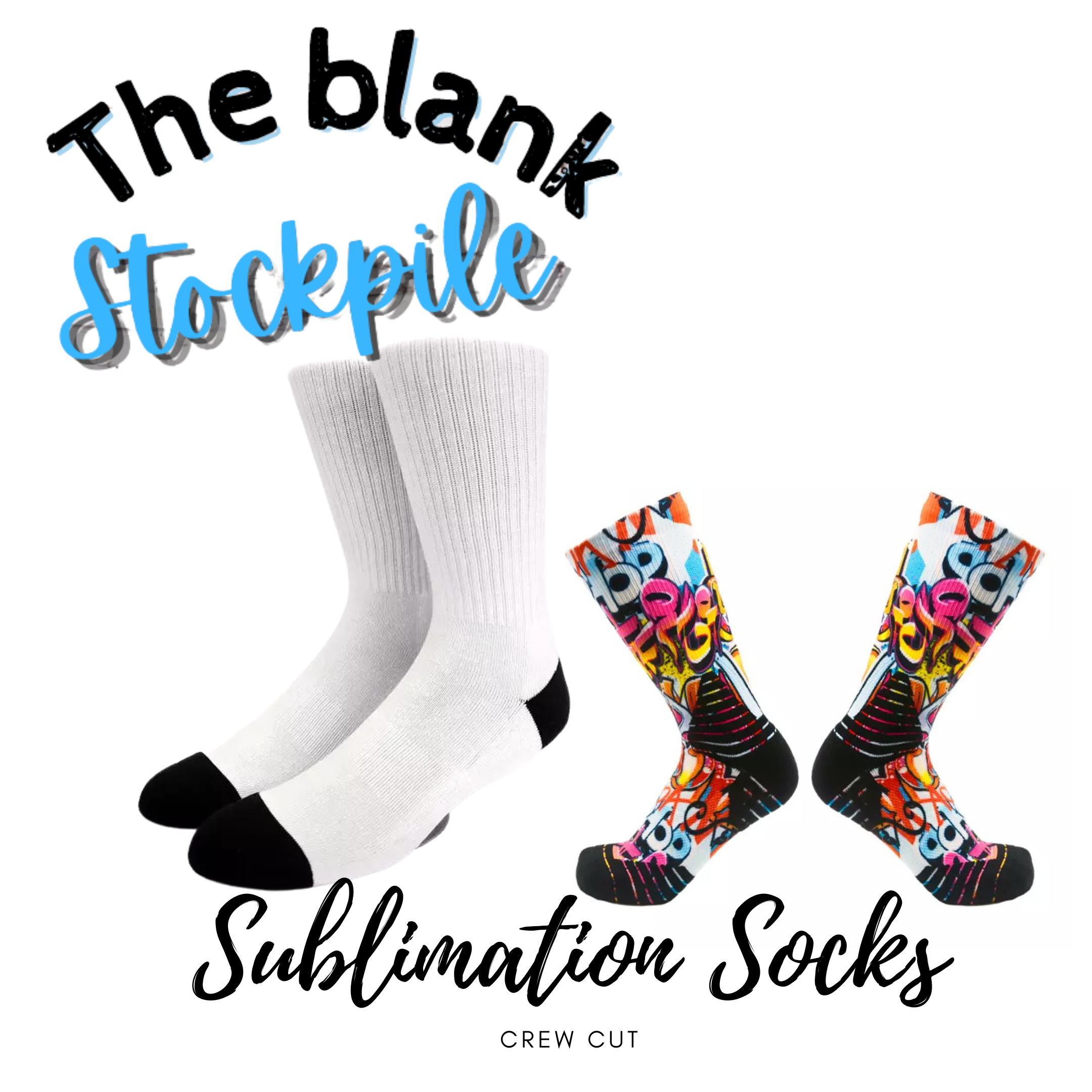 Unisex crew sublimation socks – The Blank Stockpile