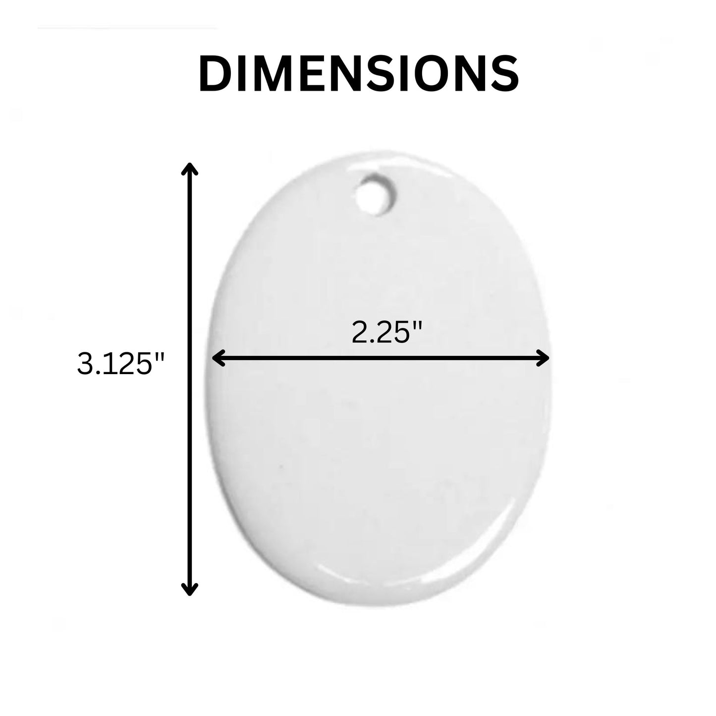 Sublimation Blank White Porcelain Christmas Hanging Ornament