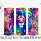 Celestial Lion Rainbow Print 20oz 30oz Sublimation Tumbler Designs