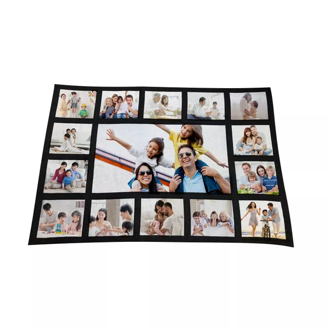 Panel Sublimation Blanket| 9 15 or 20 Panel | Blank Blanket| 40 x 60 inches| Fringe tassel trim
