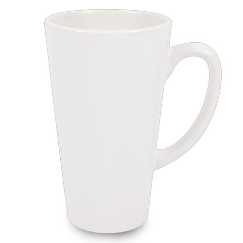 17 oz. Sublimatable White Latte Mug with Handle