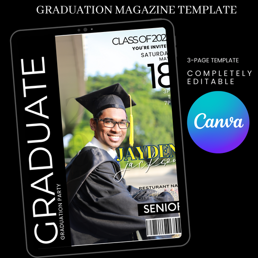 Senior Graduation Magazine Layout Template
