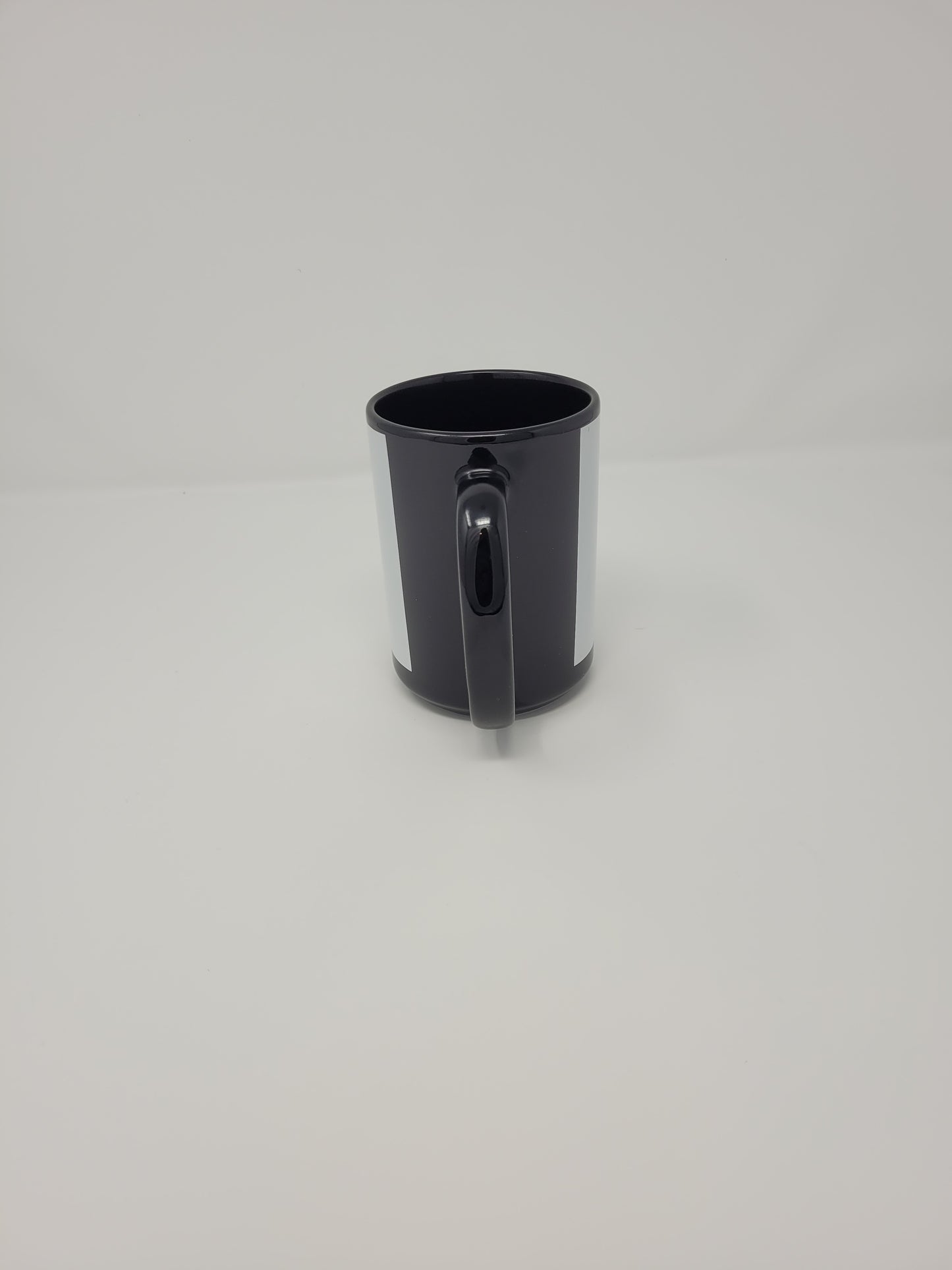 15 oz. Black/White Sublimatable Ceramic Banner Mug