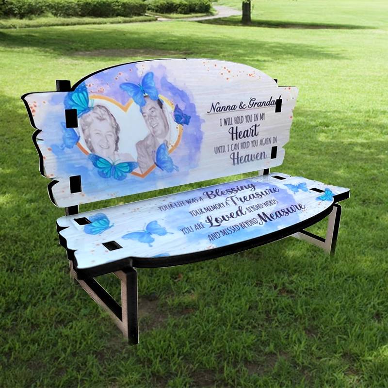 Wood Personalized Blank Memorial Bench For Single Sided