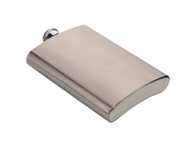 SILVER 8OZ STAINLESS STEEL FLASK