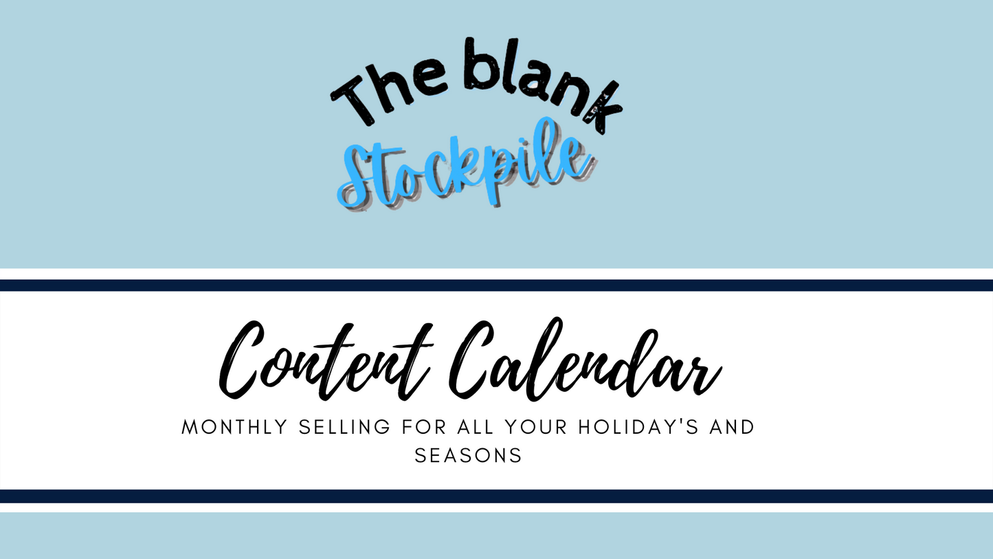 Monthly Selling Content Calendar