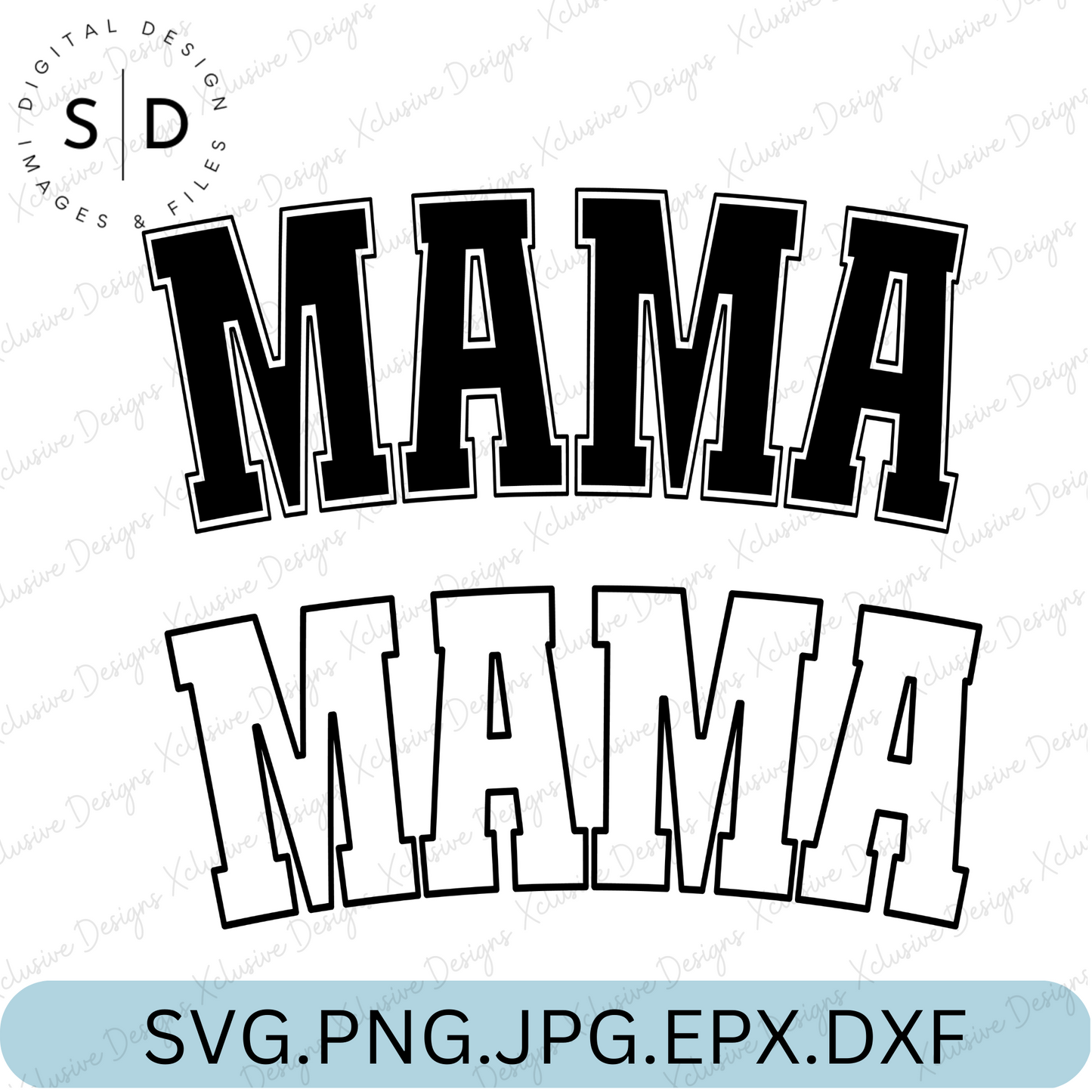 Mama SVG/PNG Varsity Style