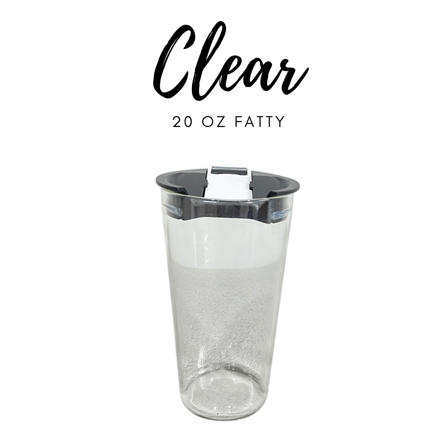 Sublimation Glass Pint Tumbler with plastic lid| 20 oz | CLEAR OR FROSTED| Includes Sublimation Bottle Opener