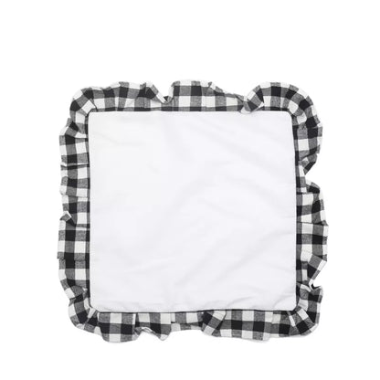 Buffalo Plaid Ruffle Sublimation Pillow Case