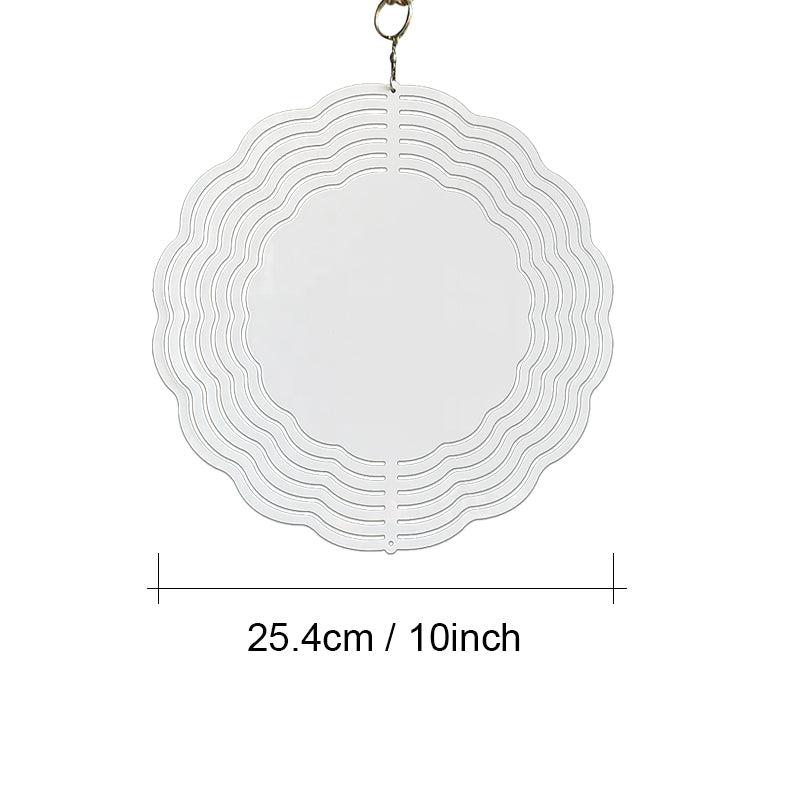 10'' Round Sublimation Metal Wind Spinner