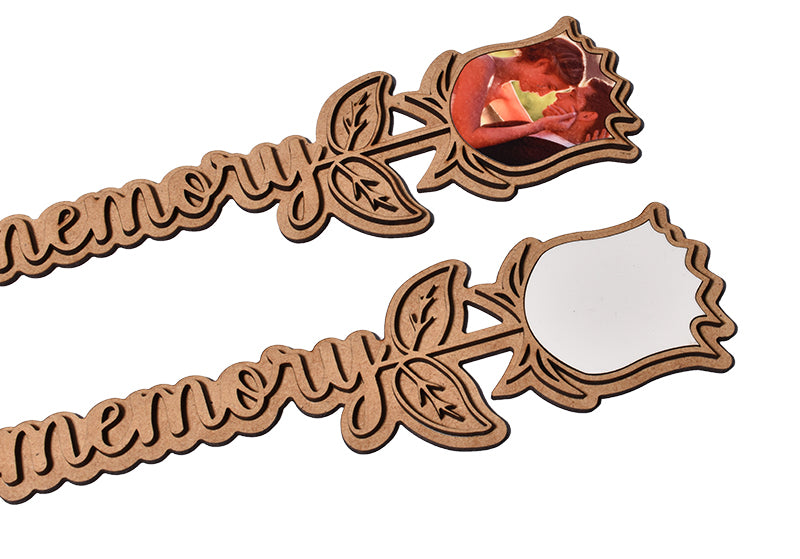 In Loving Memory Sublimation Center 3 Piece Wood Rose Blank