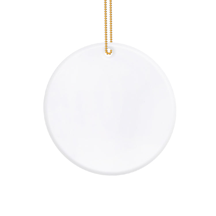 Sublimation Blank White Porcelain Christmas Hanging Ornament