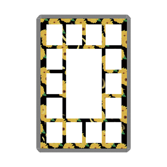 Gerber Daisy Yellow Black Flower Print 9 panel Sublimation Blanket| Blank Blanket| 40 x 60 inches| Fringe tassel trim