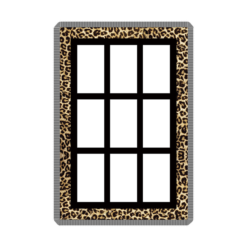 Leopard Print 9 panel Sublimation Blanket| Blank Blanket| 40 x 60 inches| Fringe tassel trim