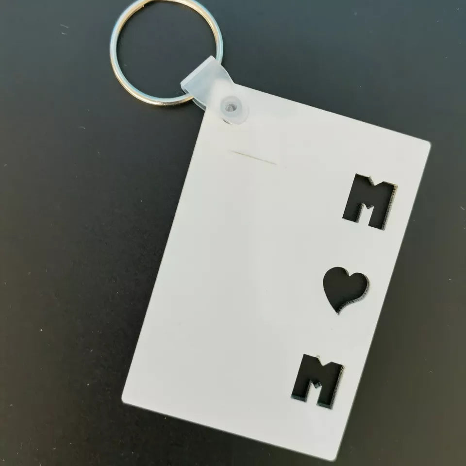 Mom MDF Photo Sublimation Keychains