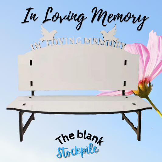 In Loving Memory Doves Bench |Sublimation Wood Blank| Memorial Gift| Rememberance| Loving Momento
