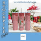 I Run On Coffee & Christmas Cheer | Christmas Tumbler Wrap | Peppermint Candy Cane Tumbler | PNG | Gift for Christmas,