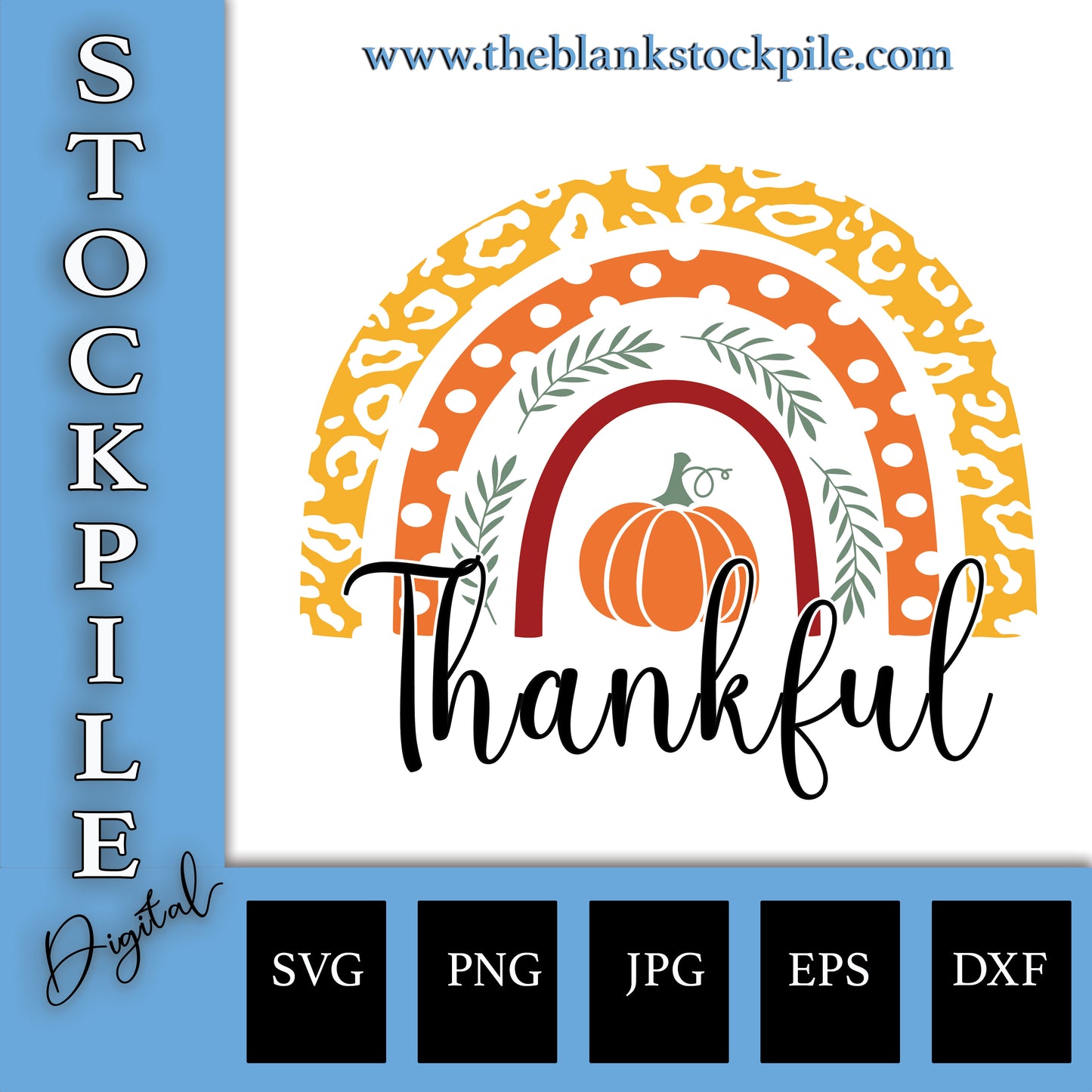 Rainbow Thankful Thanksgiving Svg Bundle