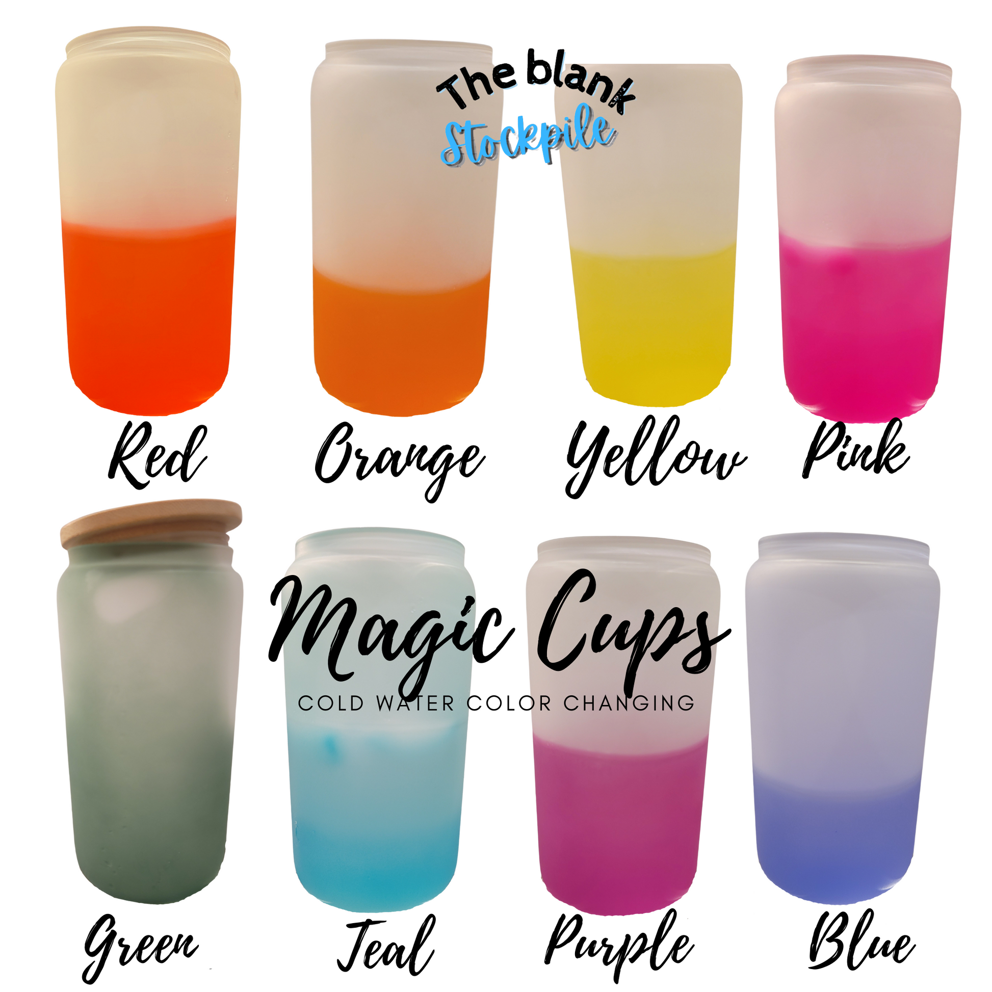 12 Pack Sublimation Glass Cups Blanks with Bamboo Lid 16 OZ Clear