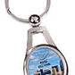 Silver Oval Sublimatable Keychain with White Insert