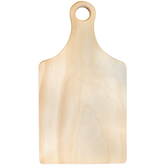 13 1/2" x 7" Full Color Paddle Shaped Wood Cutting Board