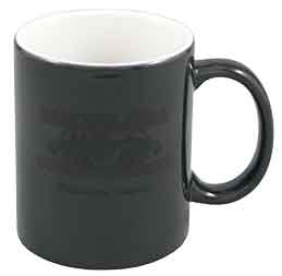 Black 11oz color changing ceramic mug
