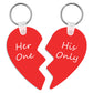 Two Part Heart Aluminum Key Chain Sublimation Blank