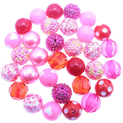 Valentine Mix 20 mm Gumball Beads