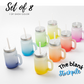 Set of 8| FROSTED Ombre Color Gradient 14.5 oz Mason Jar glass with lid and straw