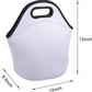 Sublimation Neoprene Lunch Bag | Black Bottom| Printable on both sides
